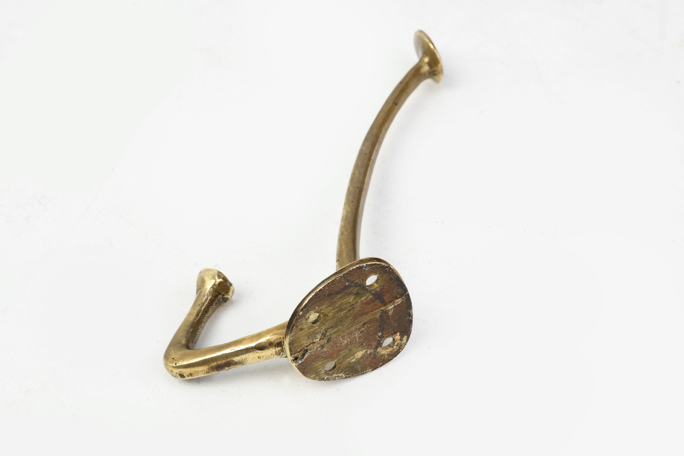 Set of 4 Adolf Loos brass art nouveau wall hooks, Vienna, Austria ca. 1910thumbnail